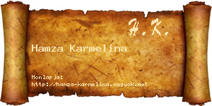 Hamza Karmelina névjegykártya